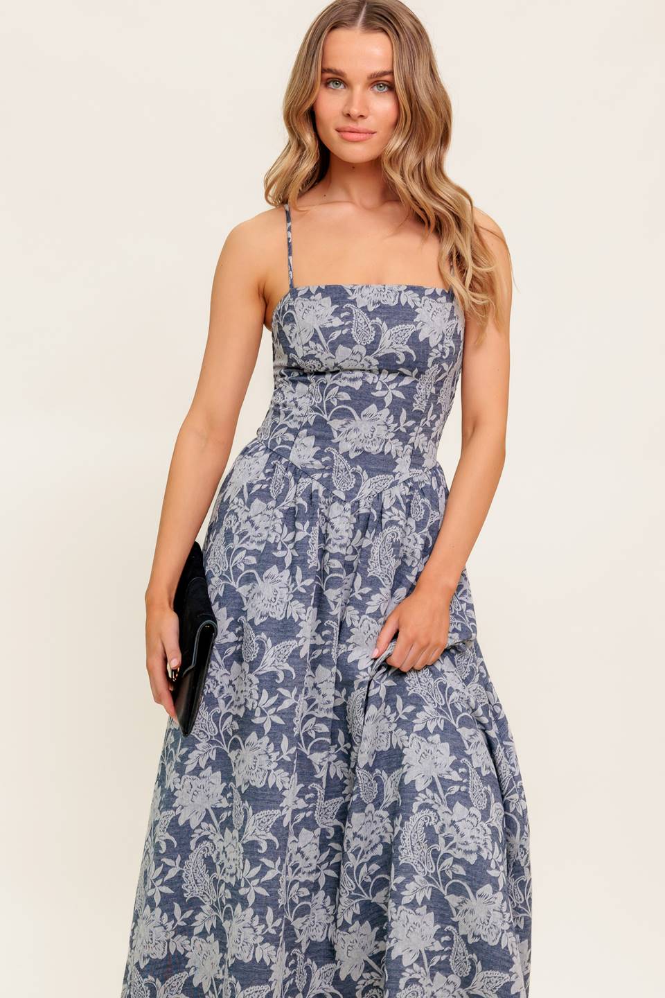 Stylish Denim Blue Midi Dress for Women - Trendy Casual & Party Wear - Perfect for Everyday Outfits, Date Nights & Office Attire