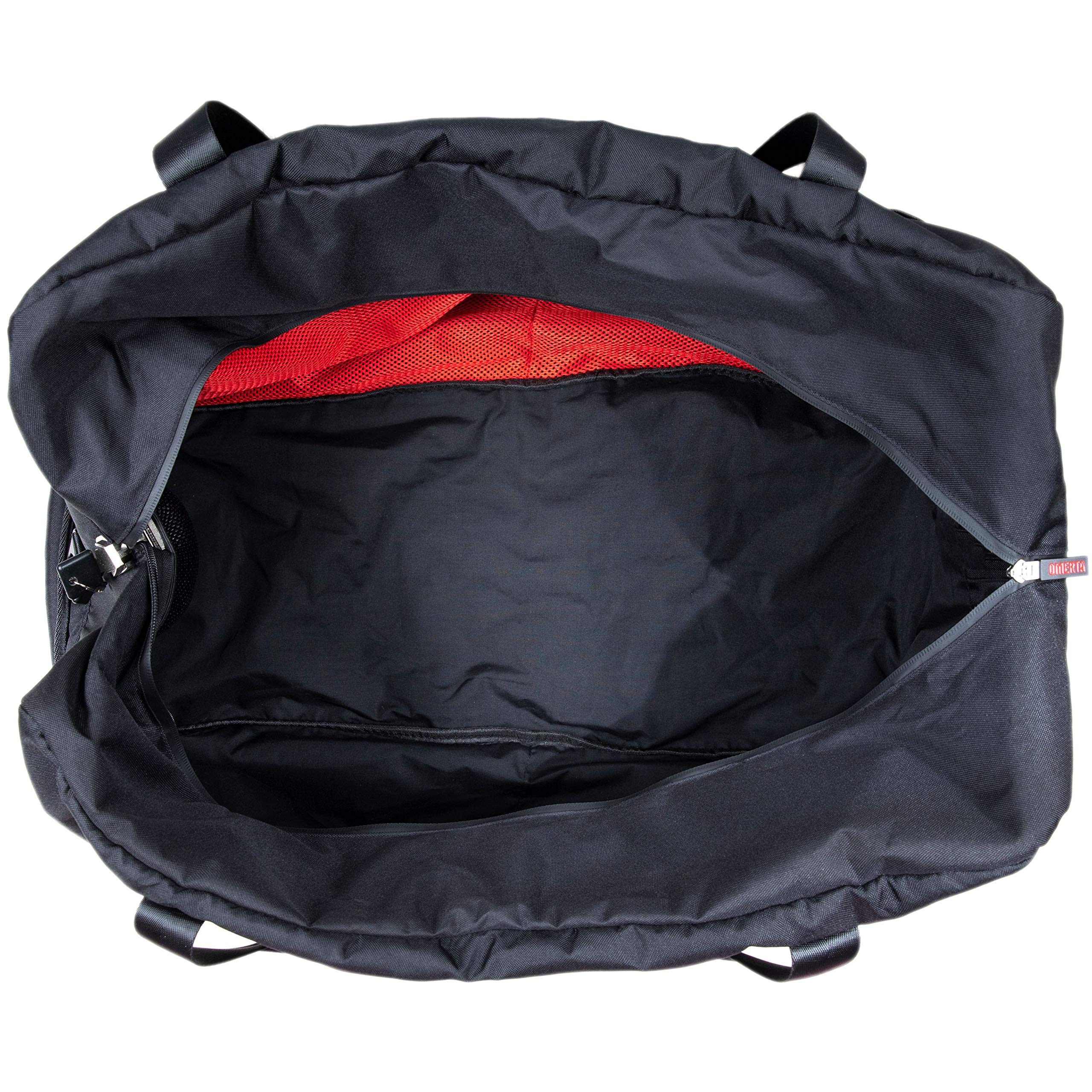 DIME BAGS Odor Proof Cleaner - Large Carbon-Lined Lockable Duffle Bag with Zipper for Travel, Gym & Storage (Black) | Smell Proof & Secure Storage Solution