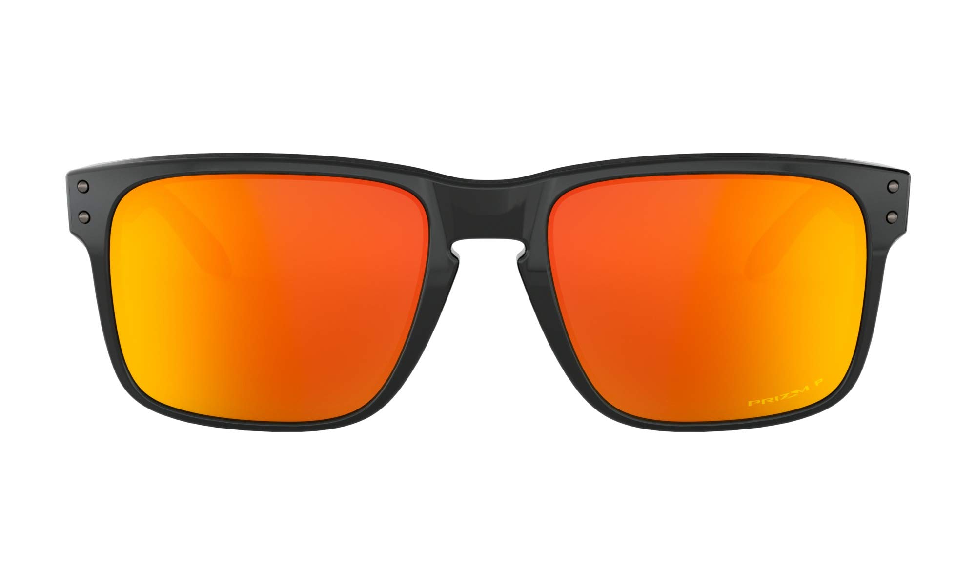Oakley Holbrook Polarized Sunglasses - Polished Black Frame with Prizm Ruby Lens (57mm) OO9102-F155 - Perfect for Outdoor Sports, Driving & Everyday Wear