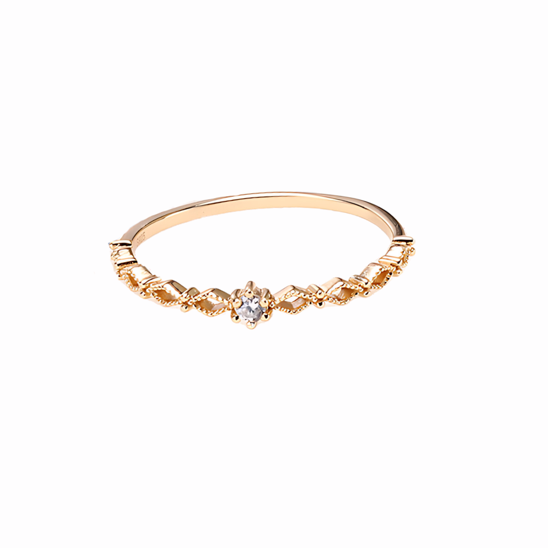 Elegant Rhombus Zircon Stackable Thin Rings for Women | HJZB 103 | Perfect for Layering, Everyday Wear & Special Occasions