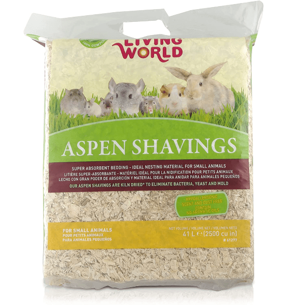 Living World Aspen Shavings for Small Animals - Natural Bedding for Hamsters, Rabbits & Guinea Pigs - Dust-Free Small Pet Cage Liner for Comfort & Odor Control