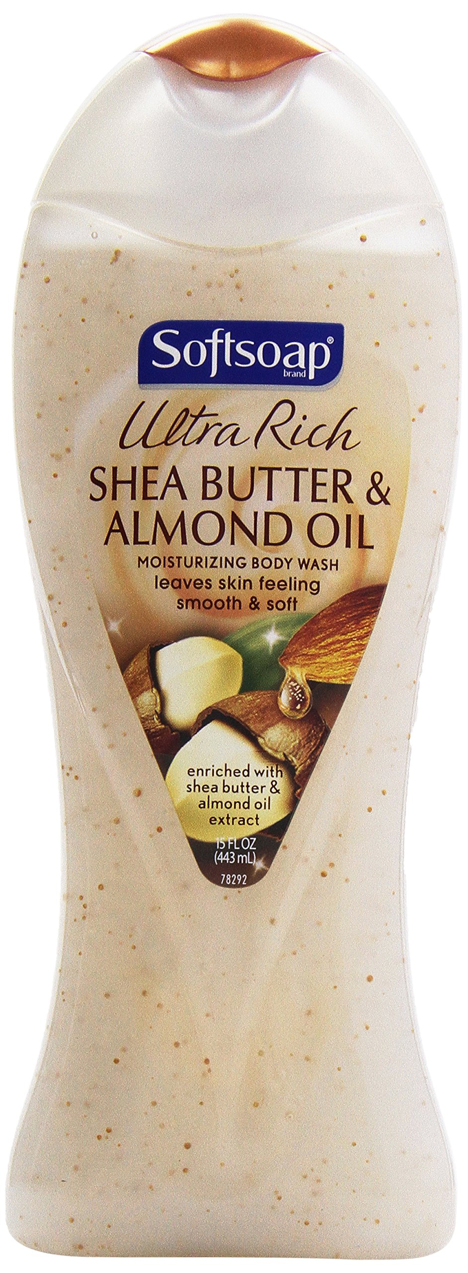 Softsoap Shea & Almond Body Wash - 15 oz | Moisturizing & Nourishing Shower Gel for Dry Skin | Perfect for Daily Use & Relaxing Bath Time
