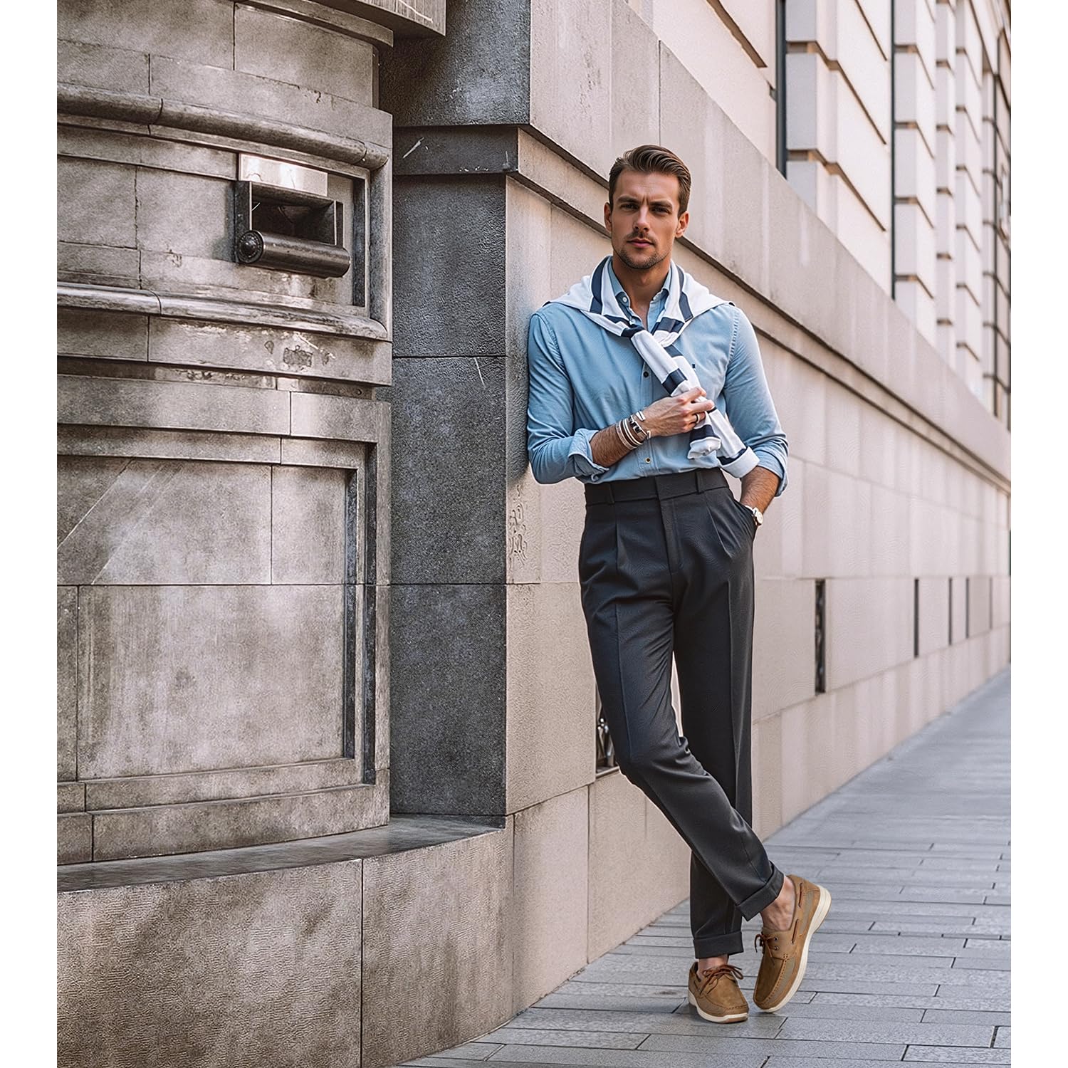 Vostey Men's Slip-On Boat Shoes | Stylish Casual Loafers & Deck Shoes for Men | Perfect for Boating, Walking & Summer Outfits