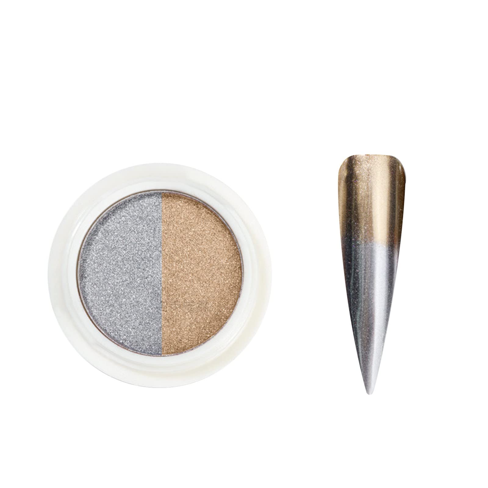 Premium Titanium Gold & Rose Gold Nail Plating Powder for Acrylic Nails - DIY Nail Art, Salon & Home Decor - Ladies Nail Jewelry & Stickers (Size H, One Size) - Perfect for Manicures, Nail Extensions & Creative Nail Designs
