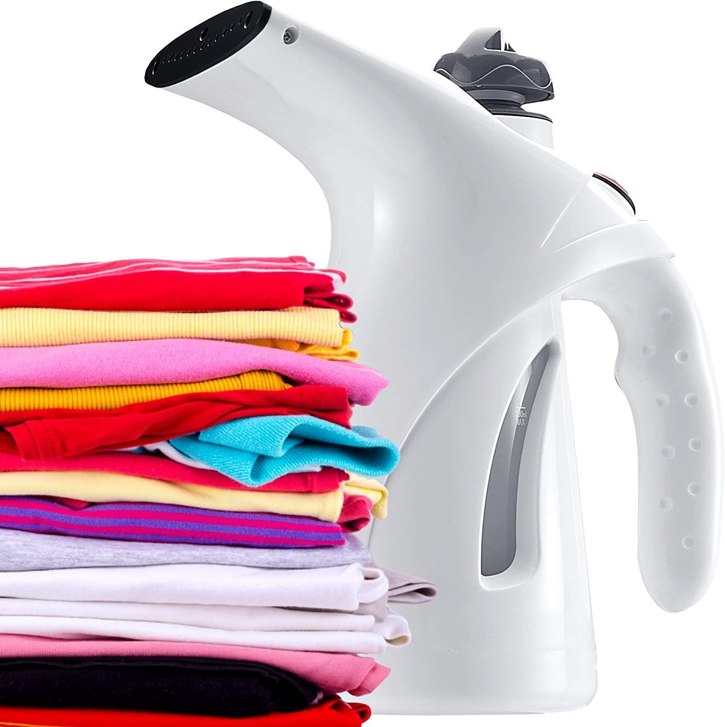 Devera® Handheld Garment Steamer & Facial Steamer for Clothes, Fabric, Face and Nose - Portable Steam Brush for Cold, Cough Relief & Wrinkle Removal - Perfect for Travel, Home Use and Salon Treatments