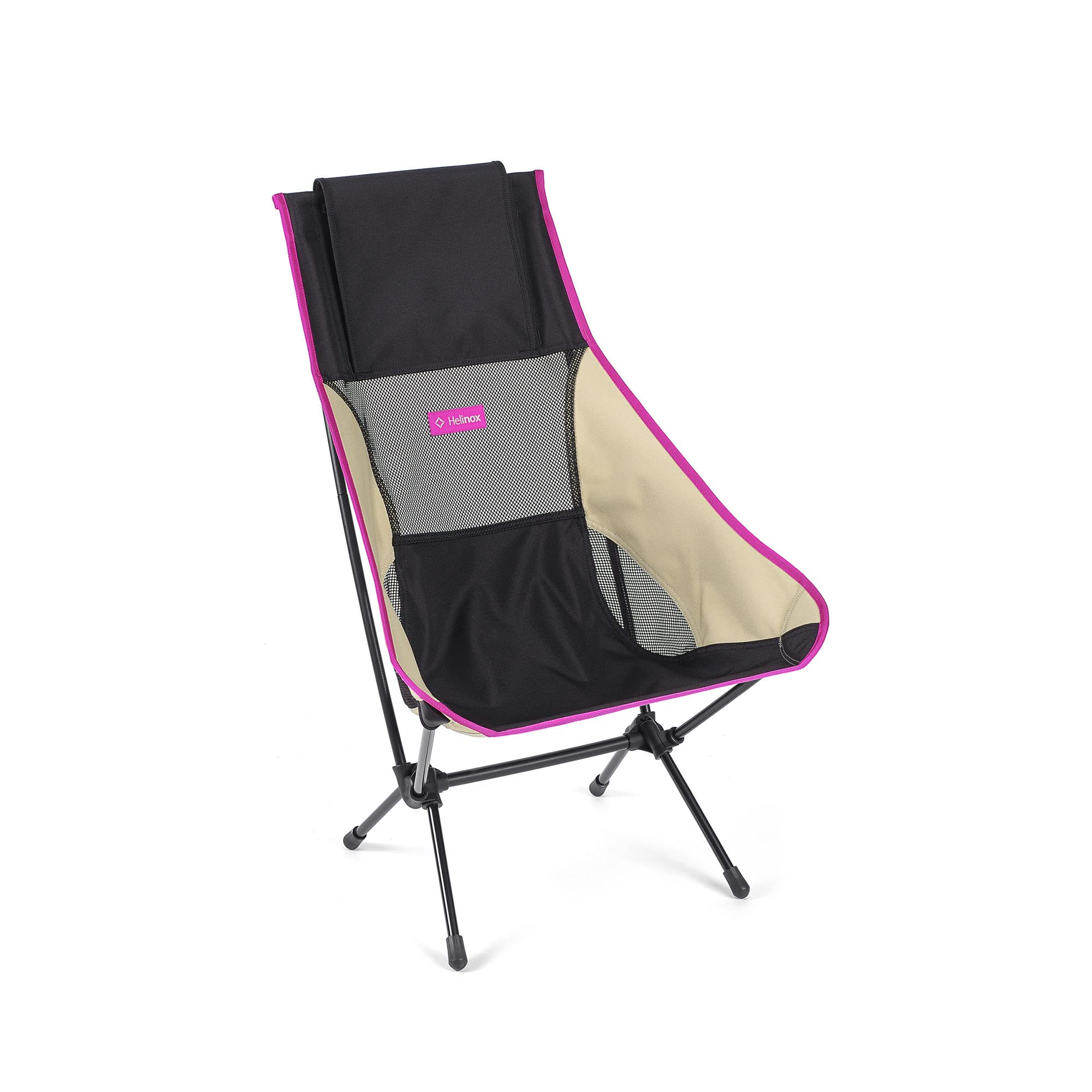Helinox Chair Two Ultralight High-Back Collapsible Camping Chair with Storage Pockets - Portable Folding Outdoor Chair for Hiking, Backpacking, Beach, Picnic & Camping (Black/Khaki/Purple)