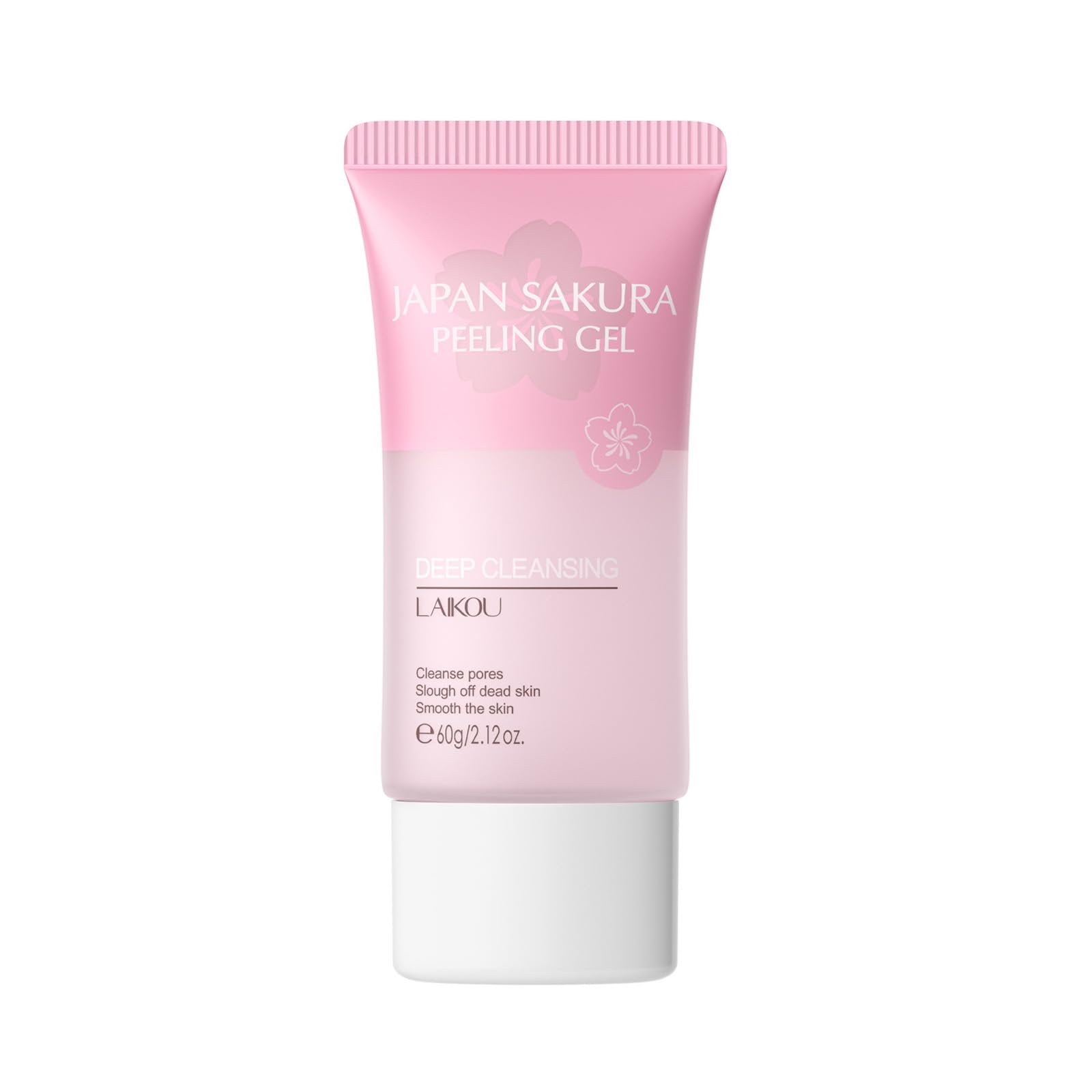 Cherry Blossom Exfoliating Gel - Gentle Face & Body Peel for Deep Cleansing, Pore Refining, Oil Control & Hydration - 60g/2.12oz - Perfect for Daily Skincare Routine & Spa-Like Treatment at Home