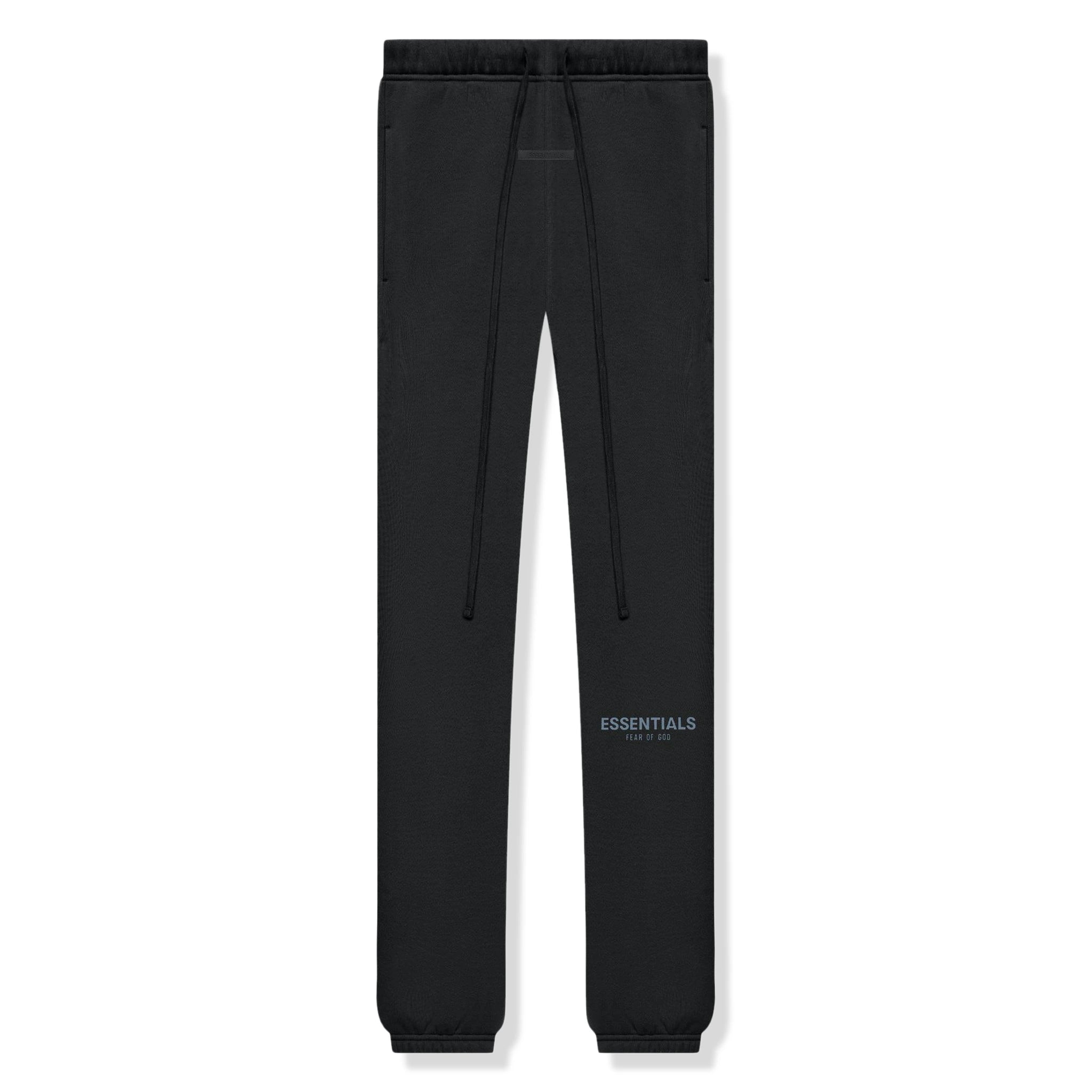 Fear of God Essentials Black Reflective Lounge Sweatpants for Men - Comfortable Joggers with Elastic Waistband (Spring Summer 2021 Collection) - Perfect for Gym, Yoga, Running and Casual Wear