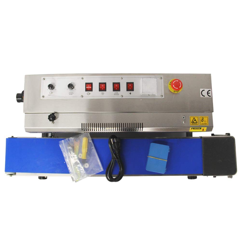 JIAWANSHUN Automatic Continuous Nitrogen Sealing Machine - 110V Plastic Bag Sealer for 0.02-0.8mm Thick Bags | Food Packaging, Coffee Beans, Snacks Preservation | Commercial & Home Use