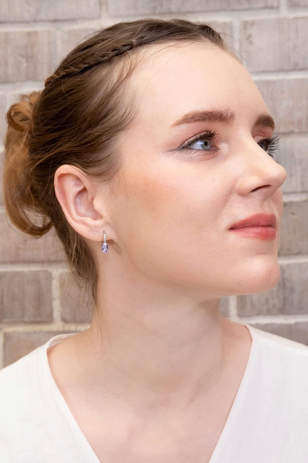 7x5mm Oval Cut Genuine & Synthetic Birthstone Earrings for Women - Leverback, Drop, Huggie & Dangle Silver Earrings | Perfect for Weddings, Parties & Everyday Elegance