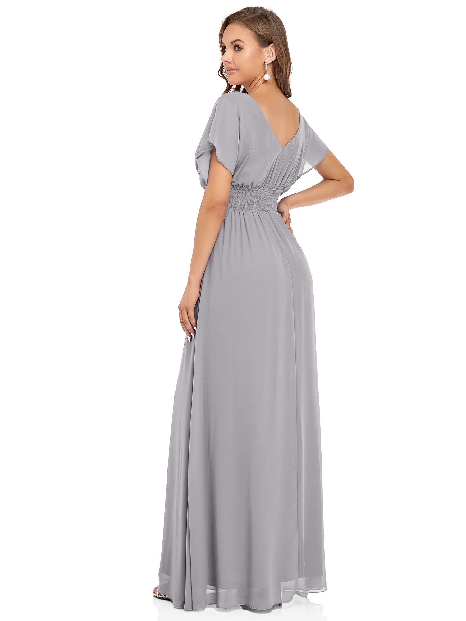 Ever-Pretty Women's Elegant V-Neck Formal Evening Gown 7851 - A-Line Floor Length Prom Dress for Homecoming, Wedding Guest & Black Tie Events