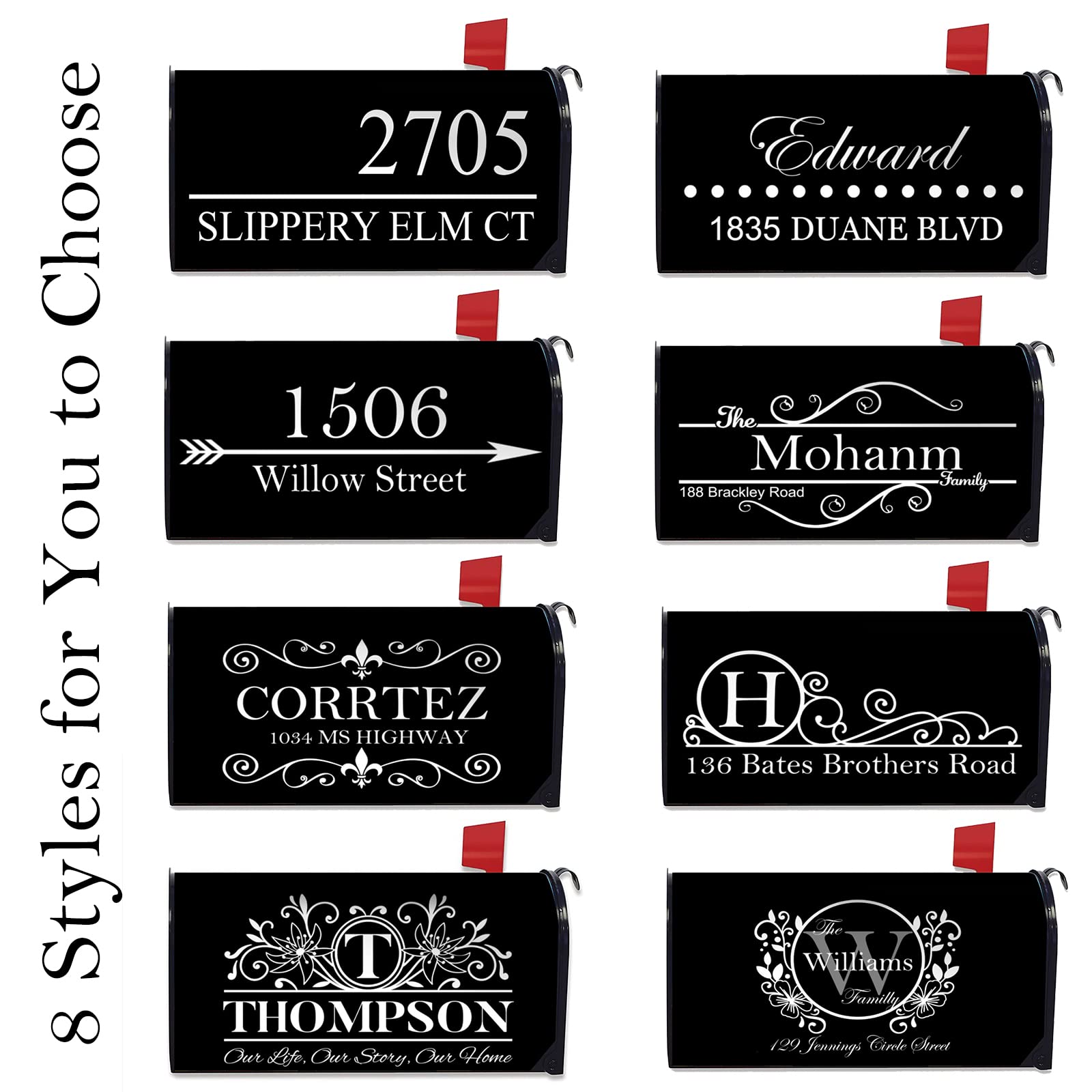 Custom Mailbox Vinyl Decals - Personalized Address Letters & Numbers for Outdoor Mailboxes | Durable Weatherproof Street Address Stickers for House, Apartment & Business Mailboxes