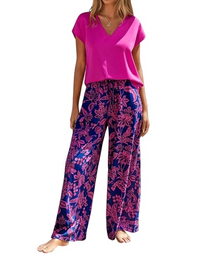 Rose Red & Royal Blue Print
