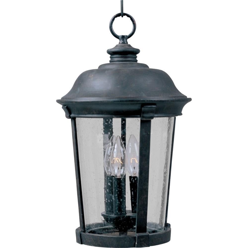 Maxim Lighting 3028CDBZ Dover DC-Three Light Outdoor Hanging Lantern - Mediterranean Style Patio Light Fixture - 10