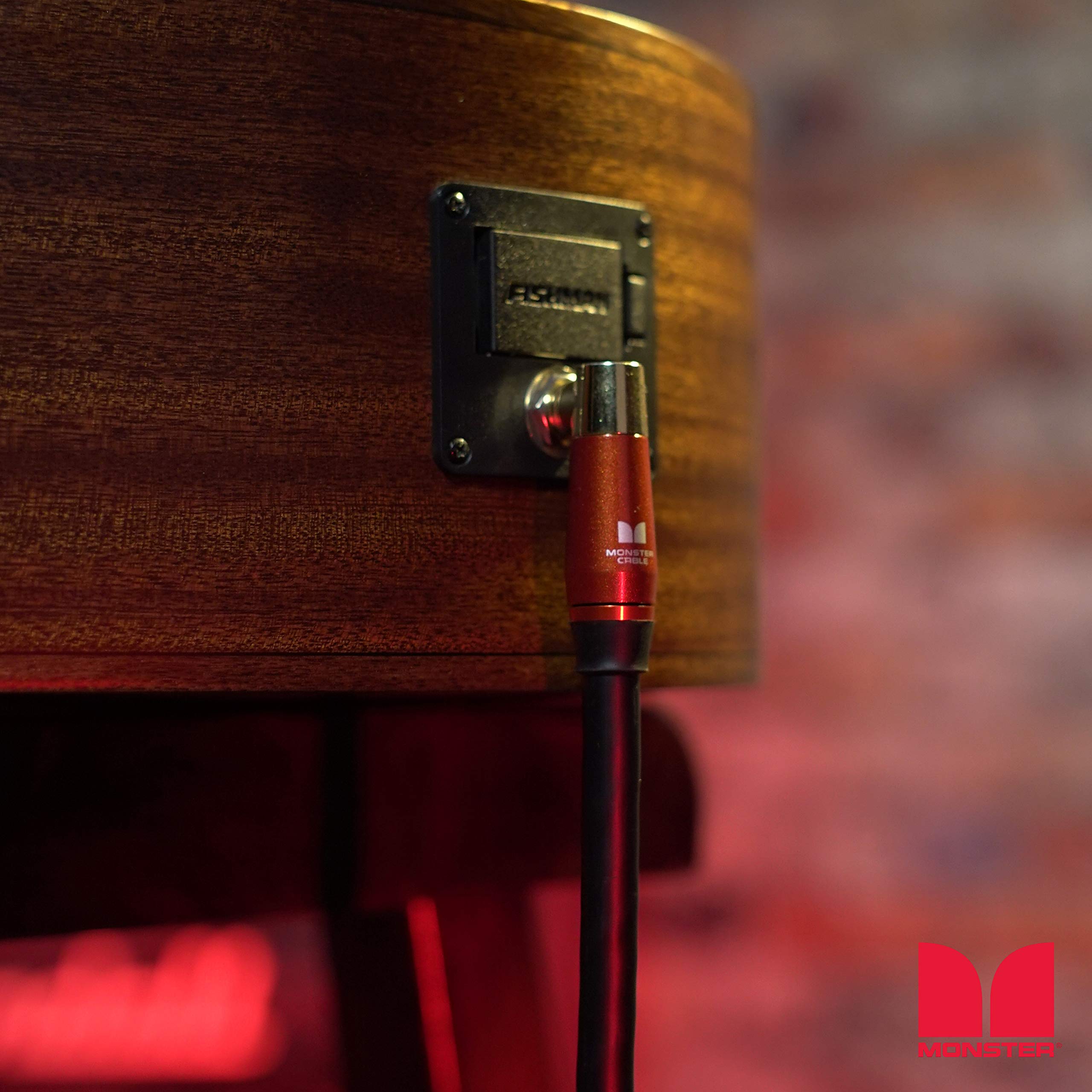 Monster Prolink Acoustic Instrument Cable 8ft - Right Angle to Right Angle Guitar Cable for Electric/Acoustic Guitar, Bass, Keyboard - High-Speed Signal Transmission with Rich Clean Sound - Perfect for Live Performances, Studio Recording & Home Practice