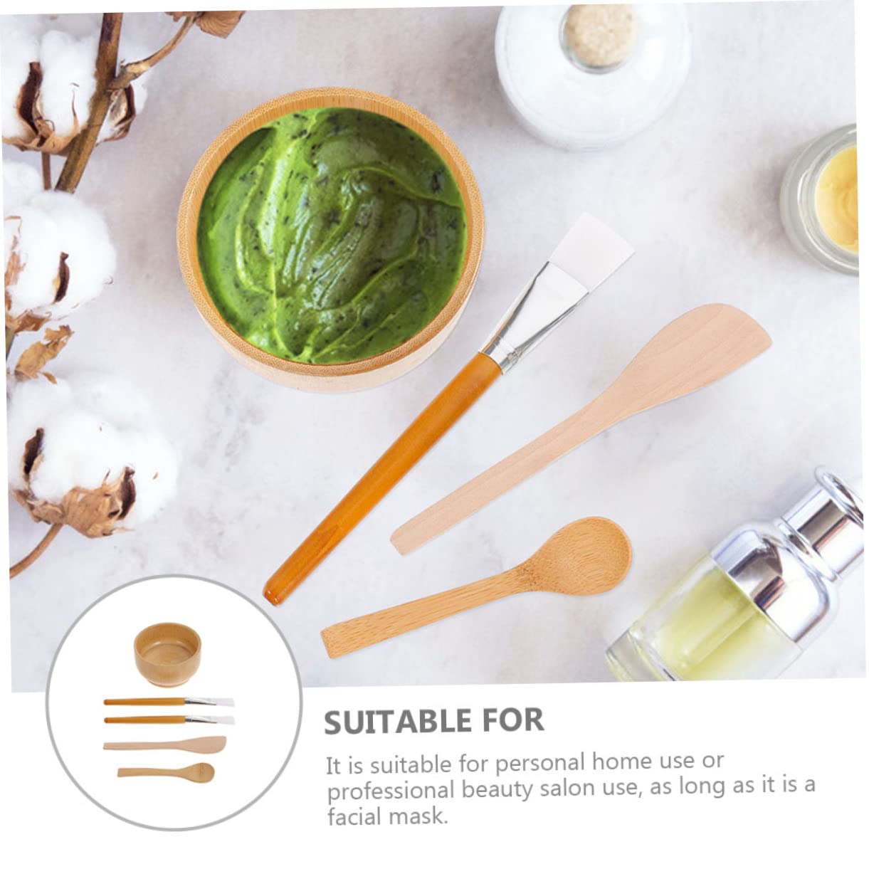 DIY Beauty Mask Bowl Set - 10 Mixing Spoons & 2 Applicator Brushes | Professional Facial Mask Mixing Tools for Home Spa & Salon Use | Perfect for Clay Masks, Charcoal Treatments & Skincare Routines
