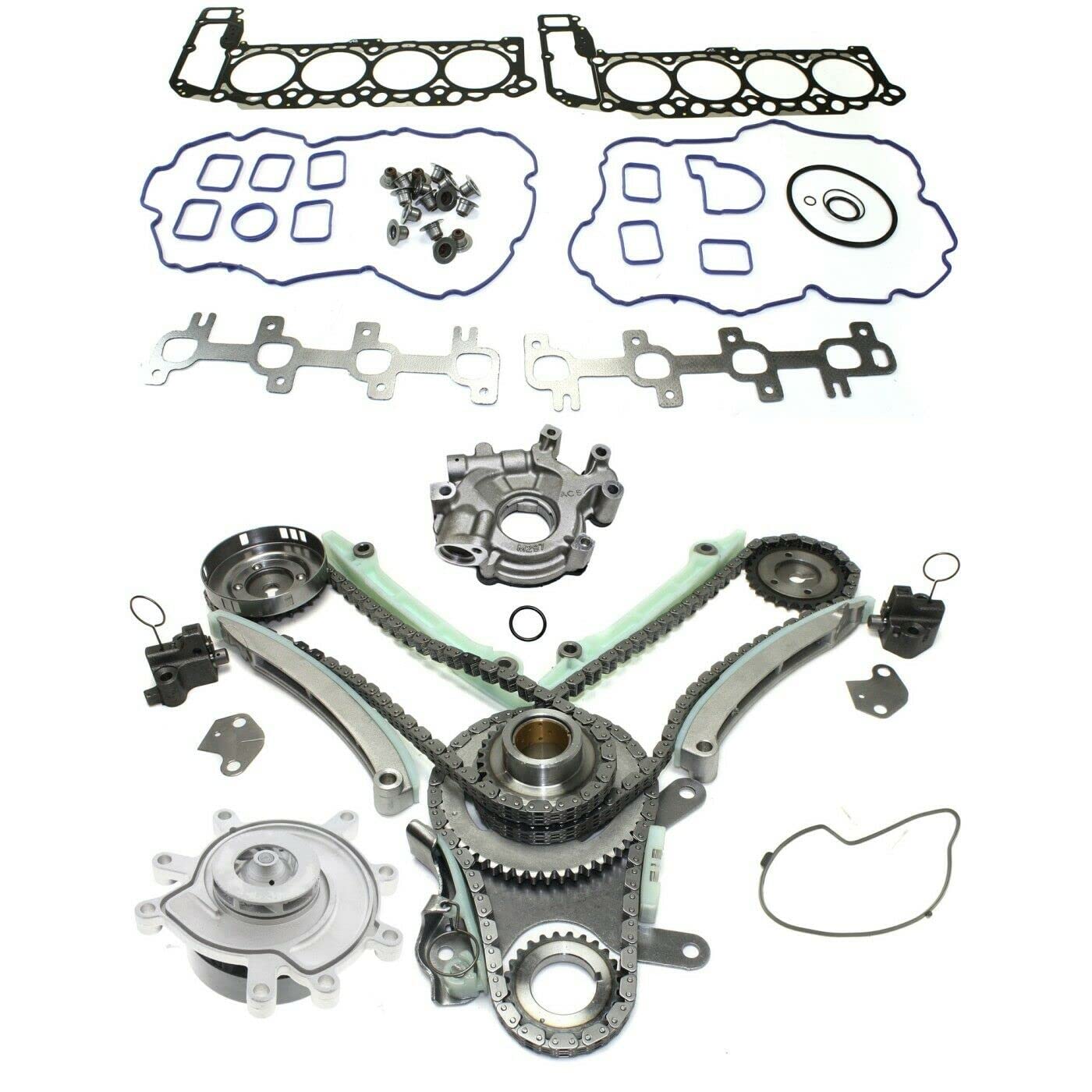 High-Quality Timing Chain Kit Compatible with 2002 Dodge Ram 1500 - Includes Water Pump & Oil Pump - Perfect for Engine Repair & Maintenance