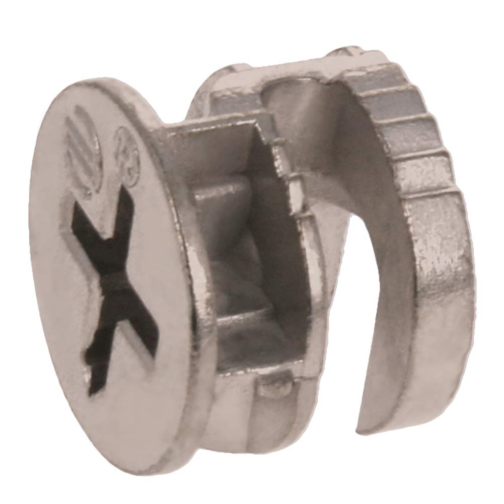 15pcs MroMax 15x12mm Silver Furniture Cam Lock Nut Connectors for Cabinet, Drawer, Dresser & Wardrobe - Secure Panel Fittings for DIY Furniture Assembly & Home Improvement Projects
