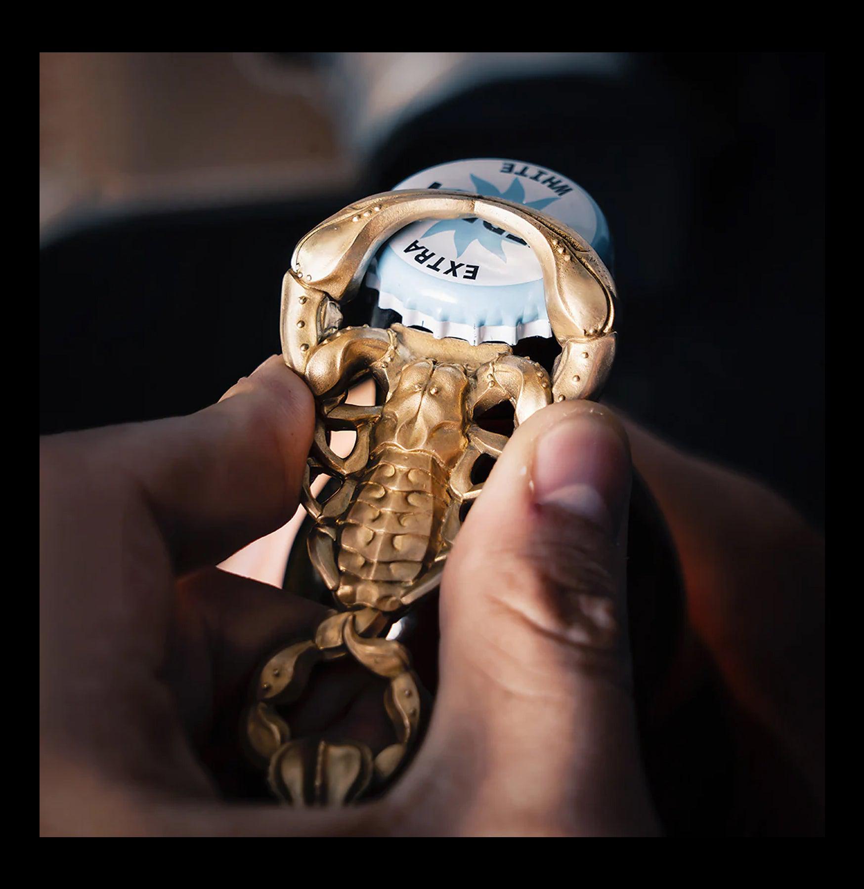 Premium Brass Scorpion Bottle Opener - Unique Bar Tool for Beer, Soda & Home Brewing - Perfect for Parties, Camping & Man Cave Decor