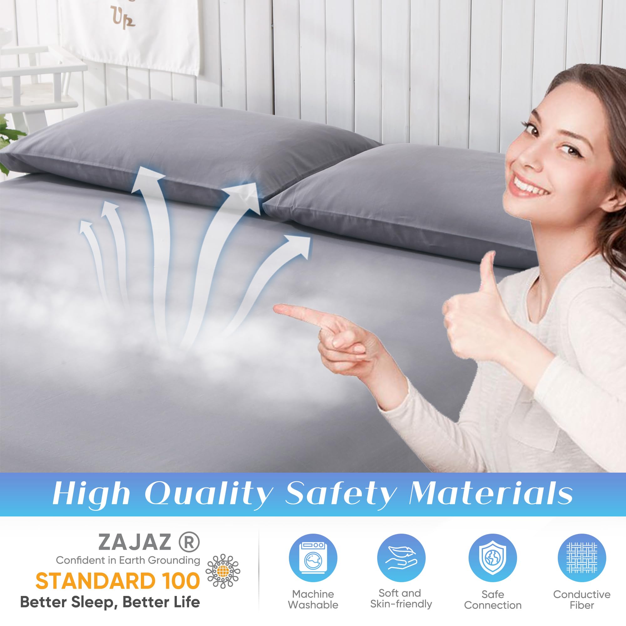 Organic Cotton Grounding Sheets King Size (77