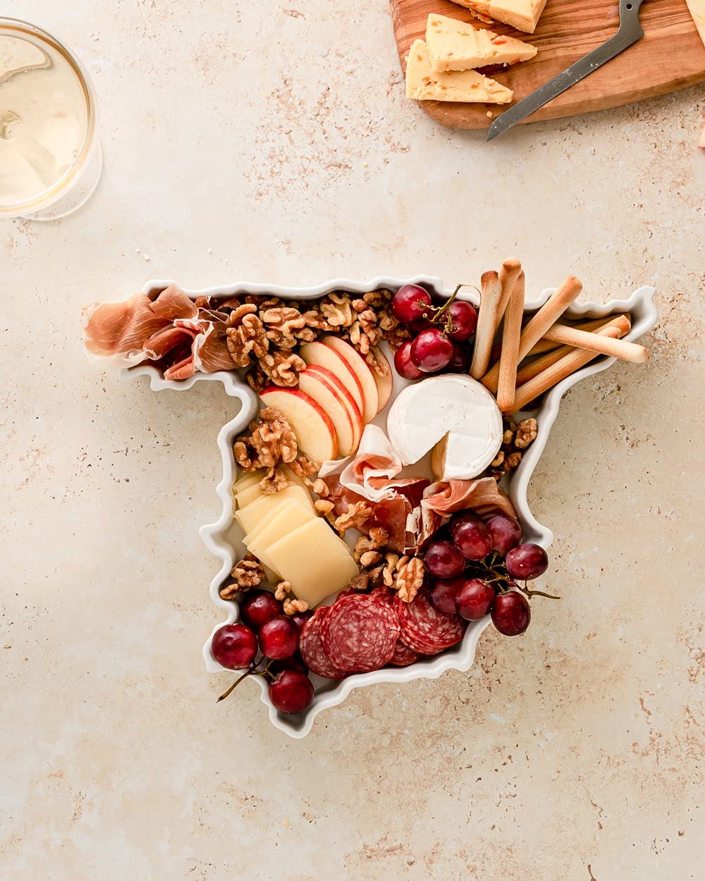 Spain Shaped Baking Dish - Porcelain Serving Platter & Decorative Tray | Oven, Microwave & Dishwasher Safe Bakeware | Perfect for Tapas, Paella & Spanish-Themed Parties