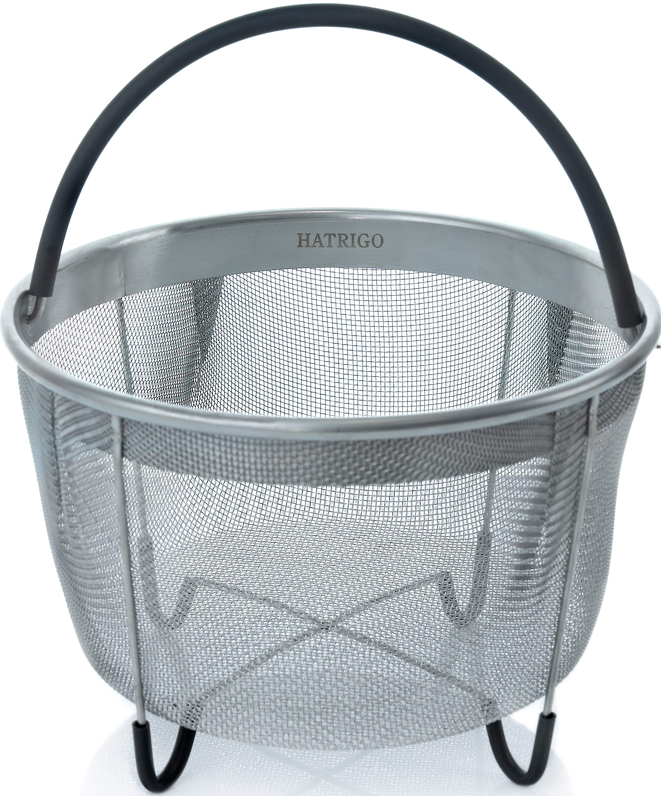 Original Hatrigo Steamer Basket for 6qt Pressure Cooker - Compatible with Instant Pot, Ninja Foodi & More (3qt/8qt Available) - Durable Silicone Handle - Perfect for Vegetables, Dumplings & Meal Prep