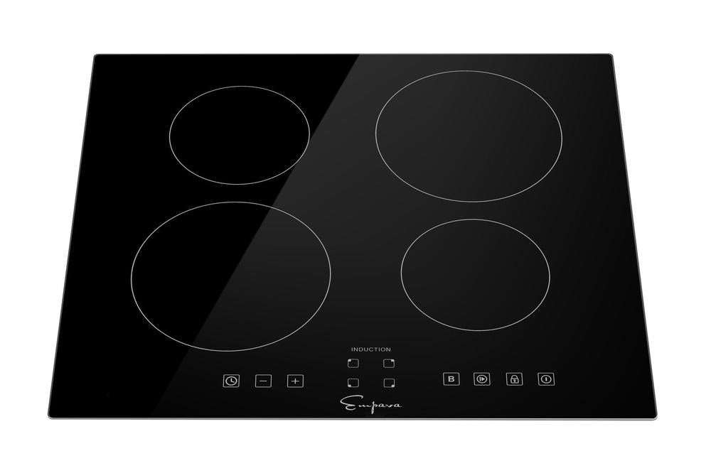 Empava 24-Inch 4-Burner Induction Cooktop (IDC24) - Fast Heating, Energy Efficient Electric Stove for Home Kitchen, Restaurant & RV Cooking