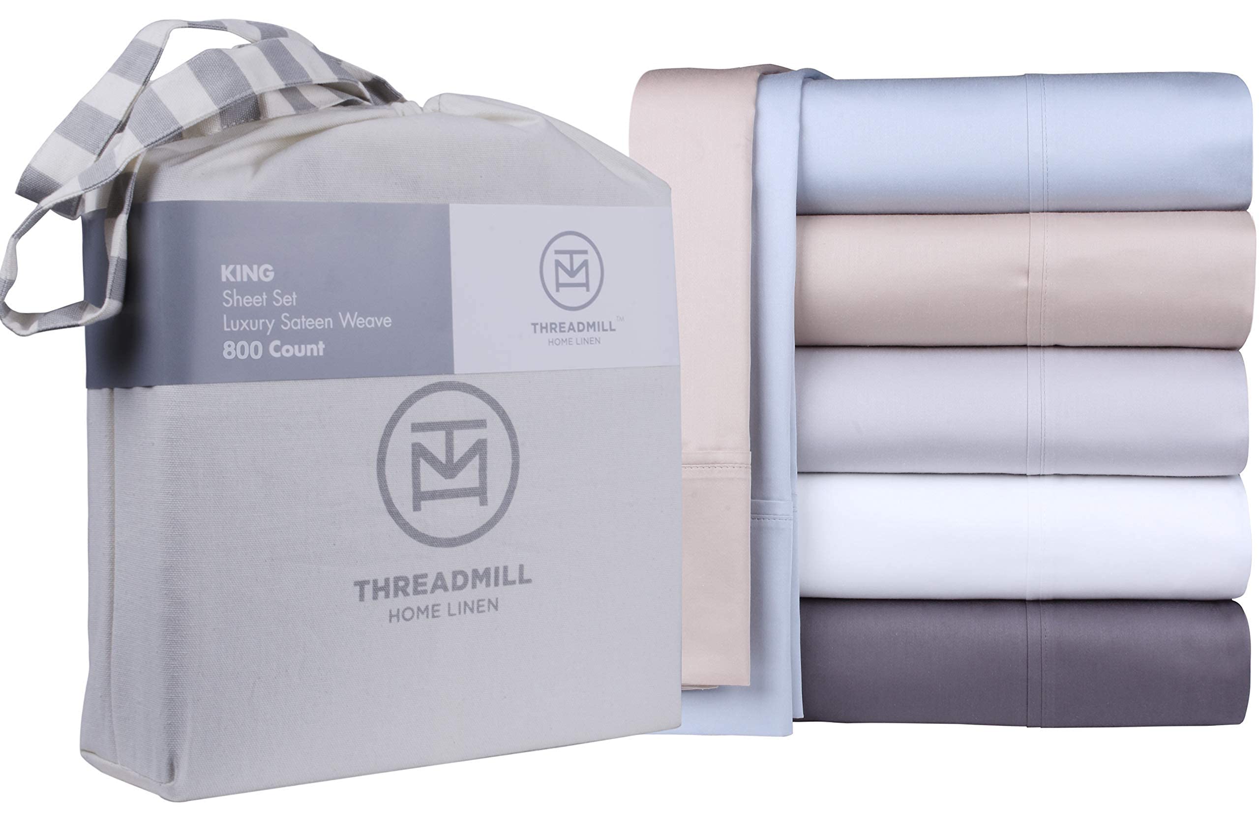 800 Thread Count Queen Sheet Set - 6 Piece Luxury Bedding (1 Fitted Sheet, 1 Flat Sheet, 4 Pillowcases) - Ultra Soft Breathable Cotton for Comfortable Sleep - Perfect for Master Bedroom, Guest Room & Hotel Use
