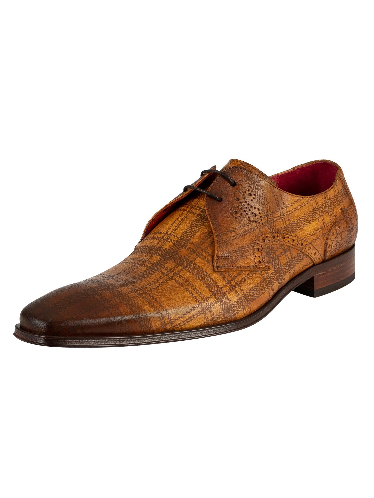 Premium Men's Genuine Leather Dress Shoes - Ambar Scottish Style Formal Oxfords for Business, Wedding & Office Wear