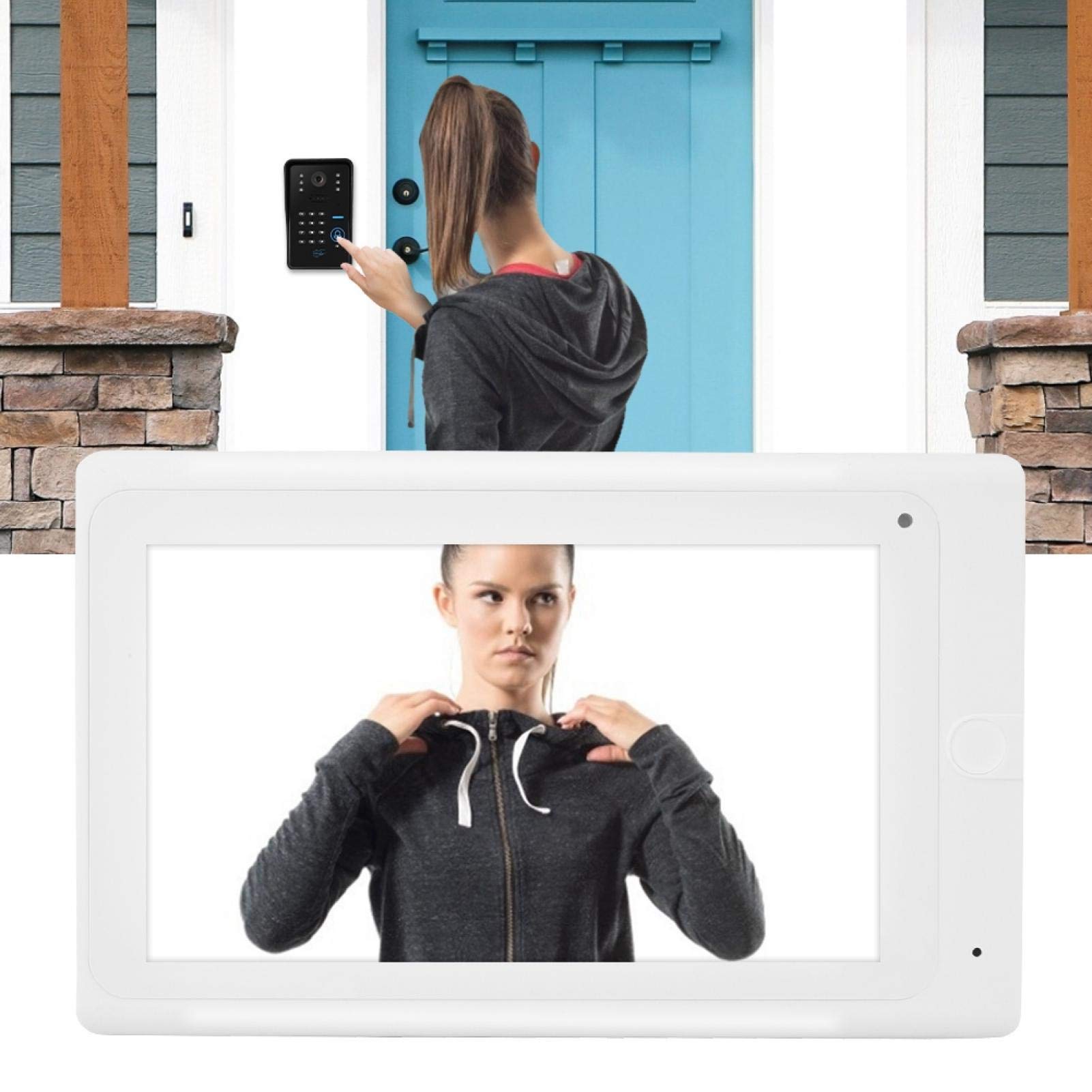 Smart Video Doorbell with HD Camera - 100-240V American Standard for Home Security - Perfect for Front Door Monitoring & Package Delivery Alerts