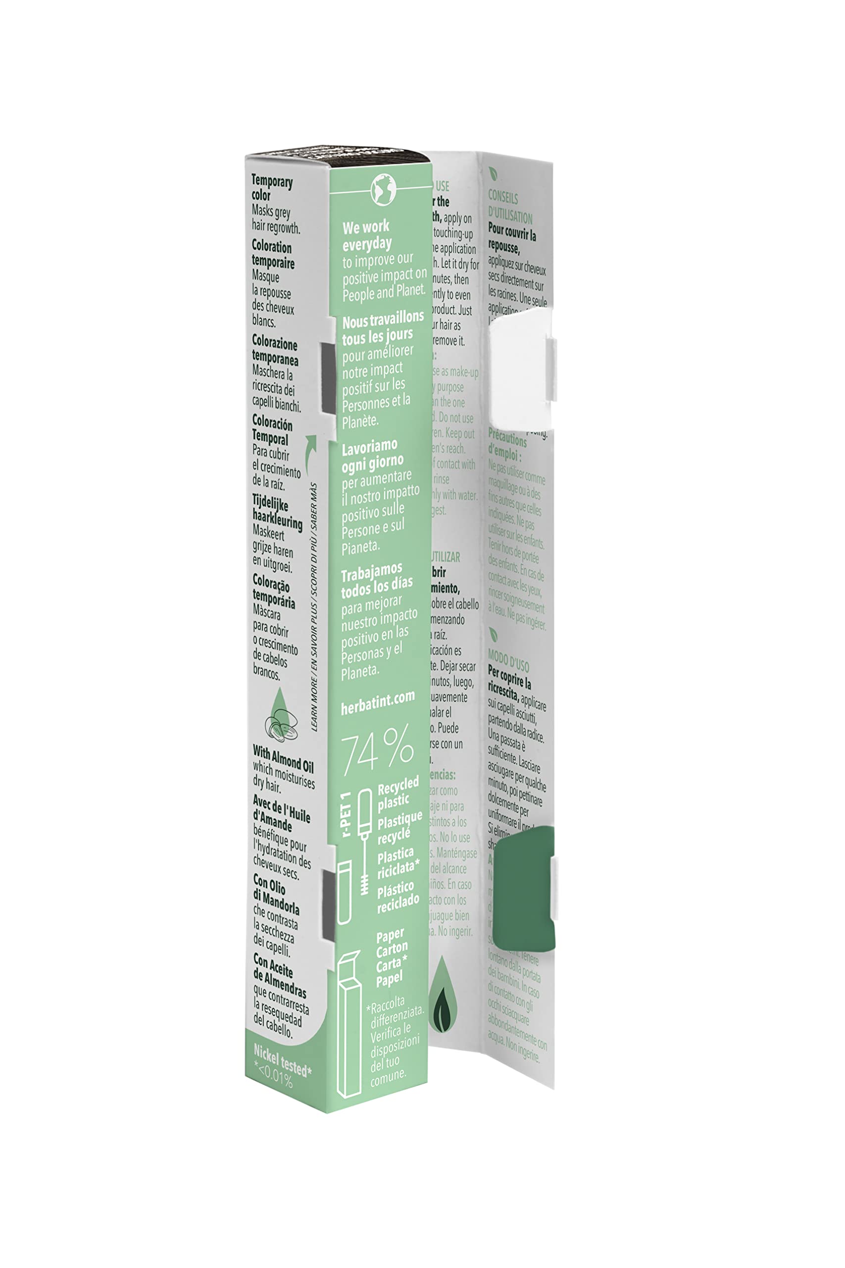 Herbatint Temporary Hair Touch-Up Color - Medium Chestnut 10ml | Quick & Easy Root Cover for Gray Hair | Perfect for Travel, Events & Everyday Use