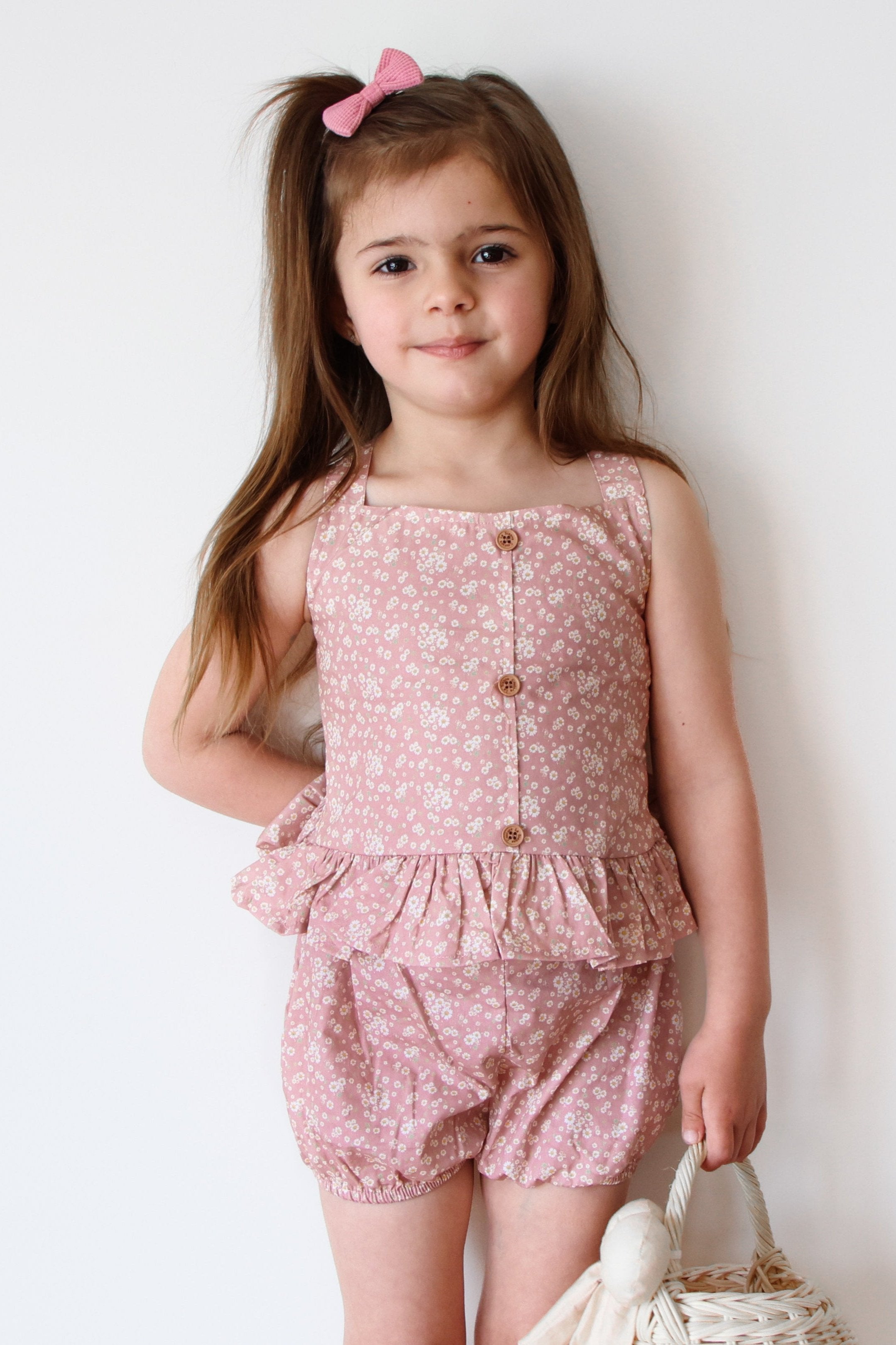 Coco Button Top & Shorts Set - Alma Dusty Color | Women's Summer Outfit | Casual Wear, Beach Vacation, Street Style Fashion