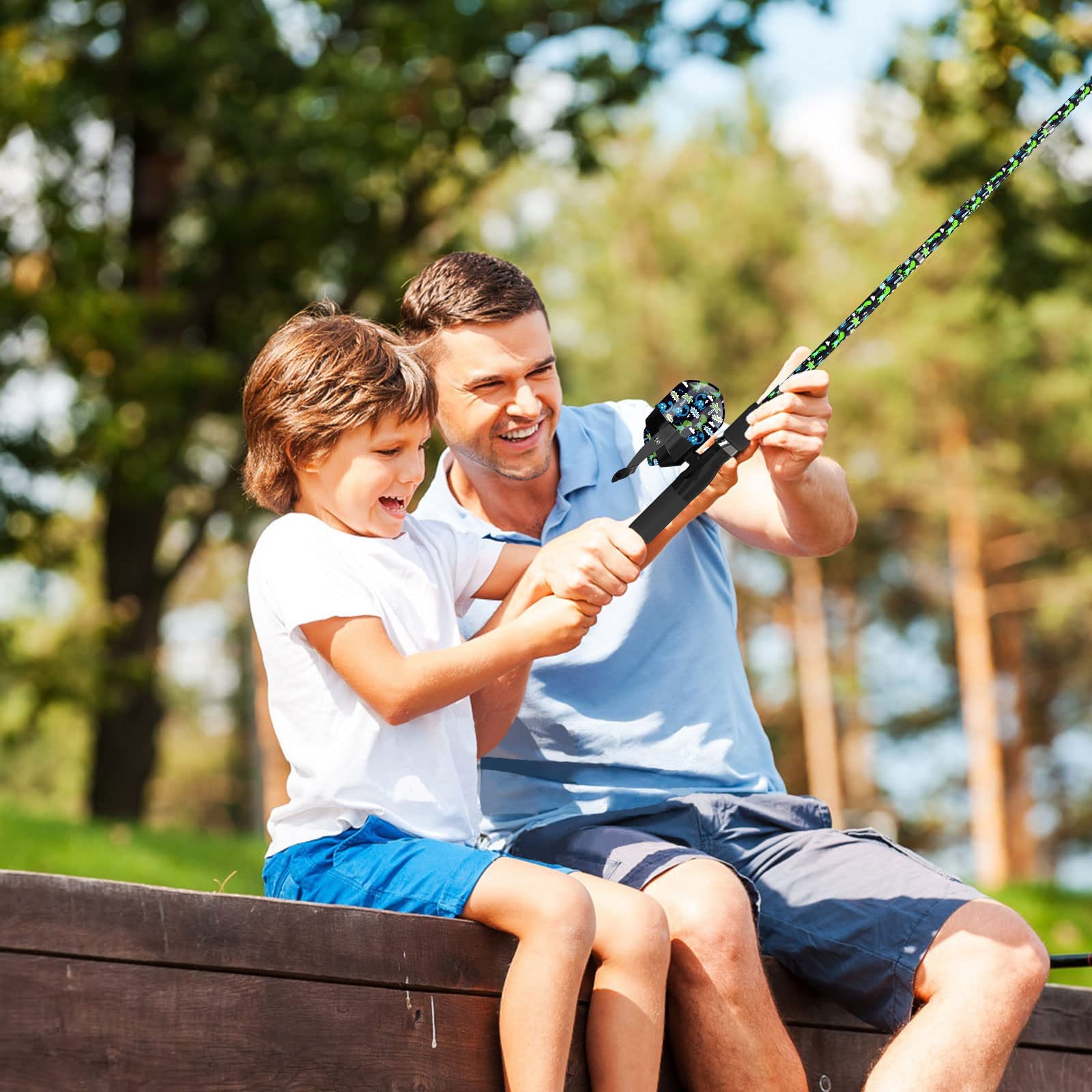 QudraKast Kids Fishing Pole - Lightweight & Durable Fishing Rod for Children, Perfect for Outdoor Fishing, Camping, and Family Bonding Activities