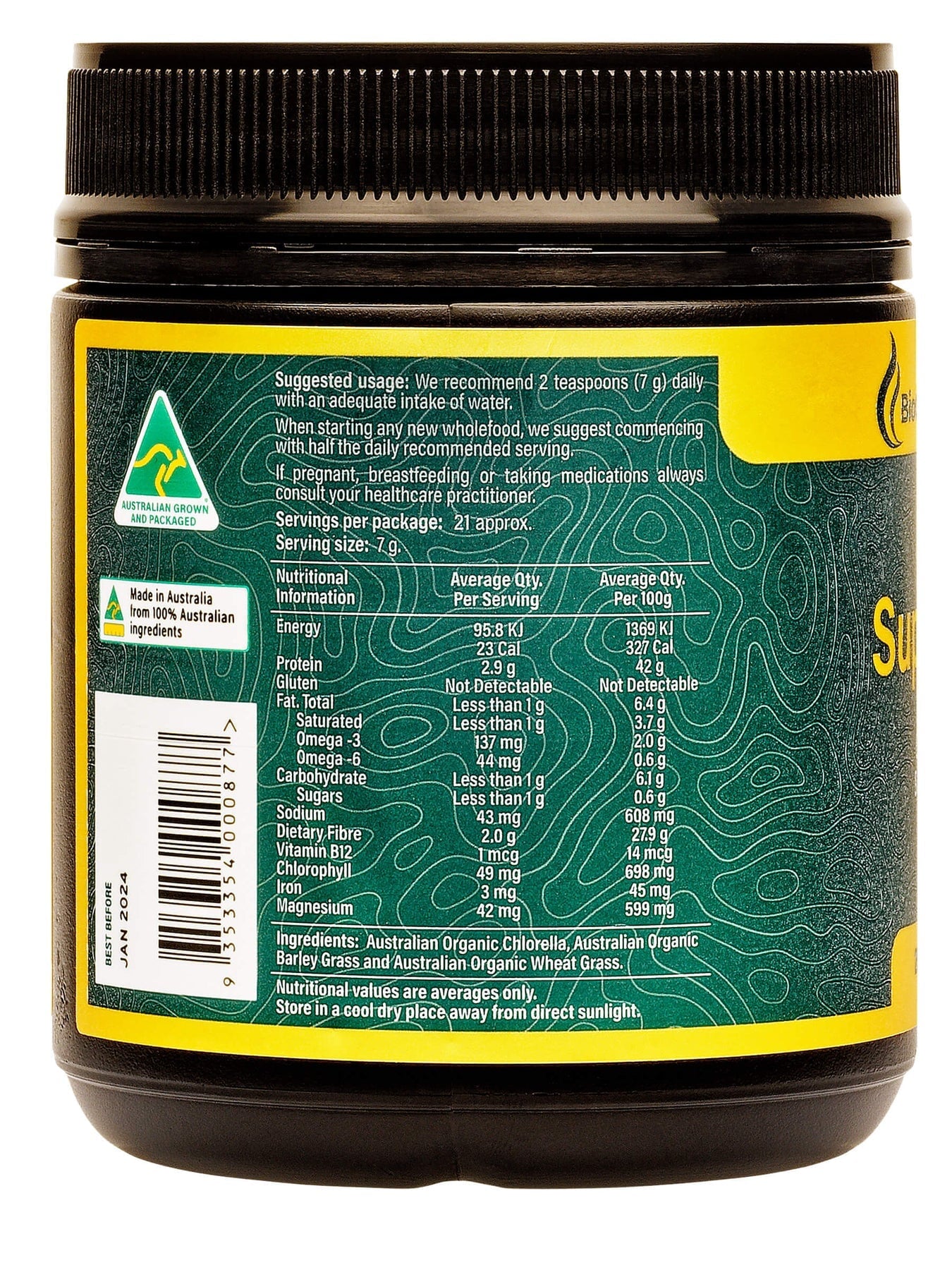 Biogenesis Australian Organic Super Greens Plus Powder 150g - Boost Energy, Detox & Immunity for Daily Wellness