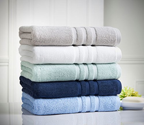 Premium 6-Piece Turkish Cotton Towel Set - 2 Bath Towels, 2 Hand Towels & 2 Washcloths - Ultra Soft & Absorbent Luxury Bath & Kitchen Towels (White) - Perfect for Spa, Hotel & Home Use