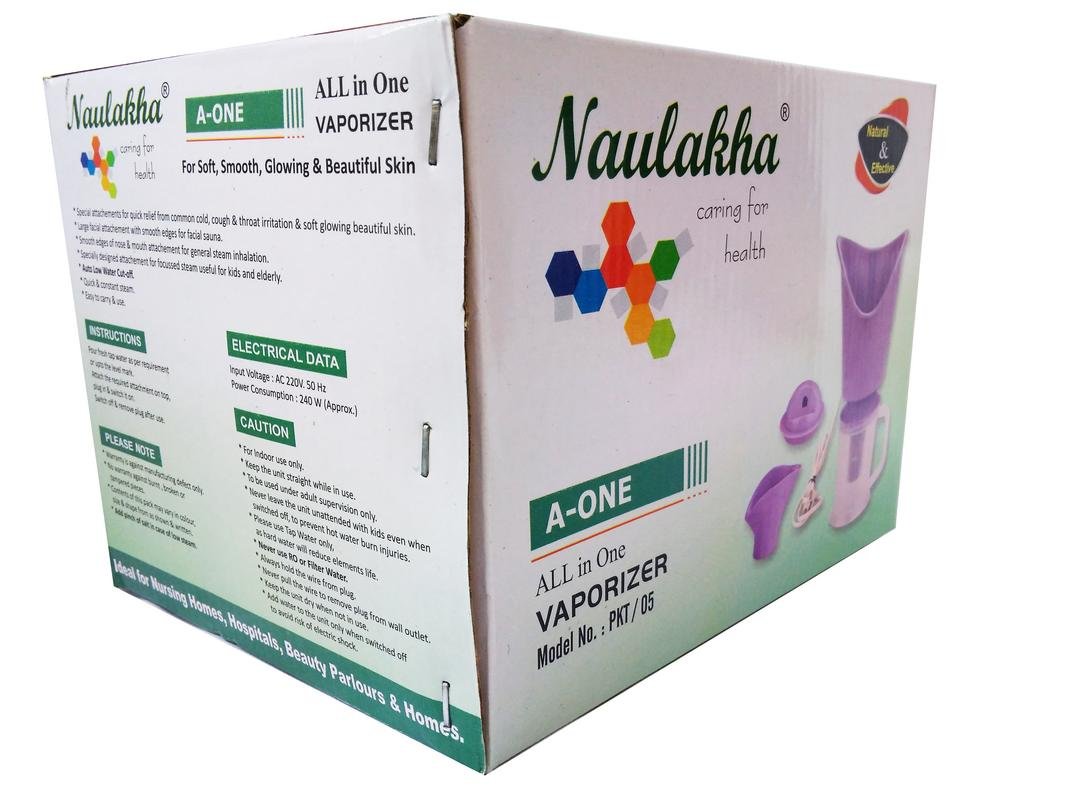 Naulakha Steam Vaporizer A-One (All in One) - Fast Relief for Cold, Cough & Sinus | Portable Humidifier for Home, Office & Travel Use