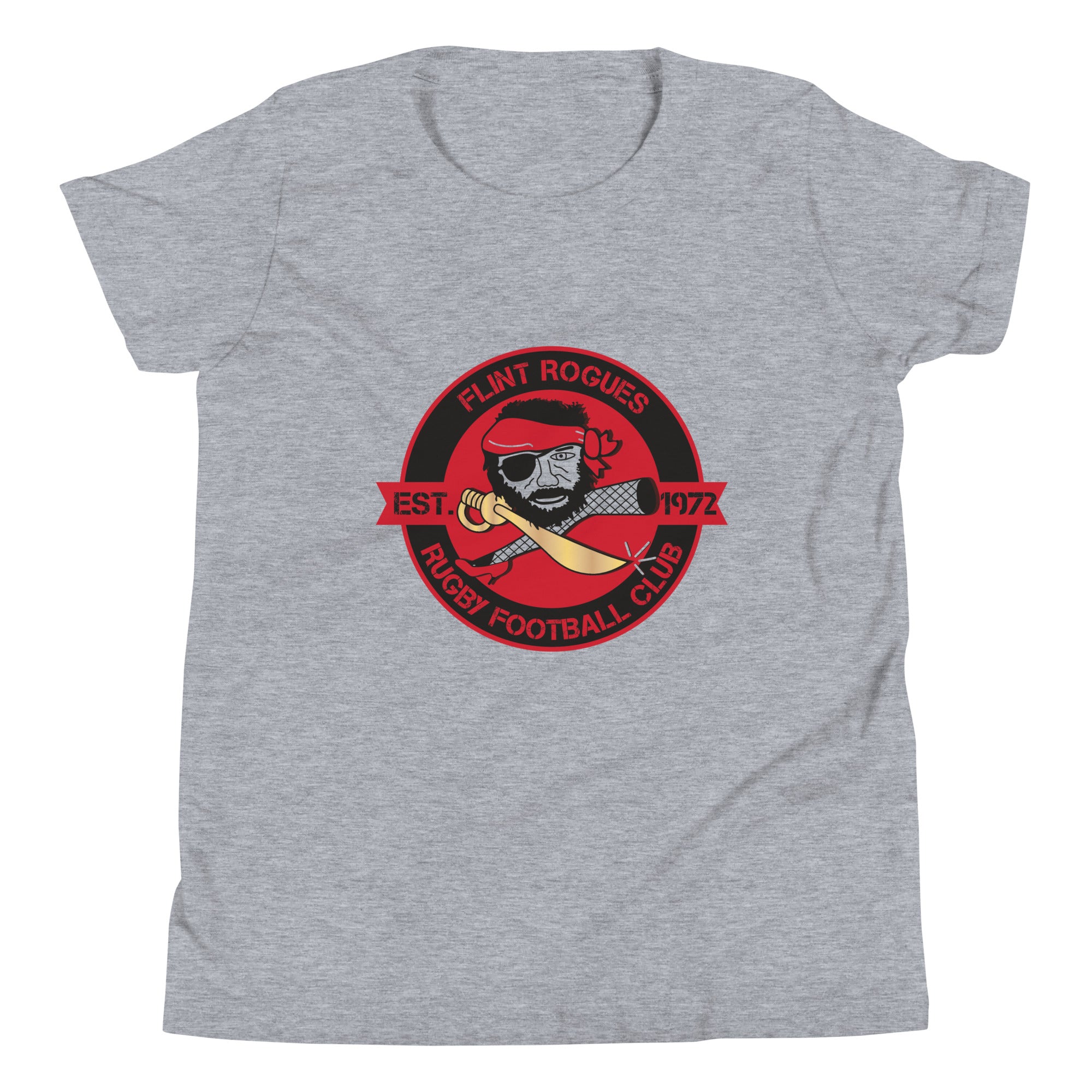 Flint Rogues RFC Youth Social Tee - Comfortable Cotton T-Shirt for Kids & Teens - Perfect for School, Sports & Casual Wear