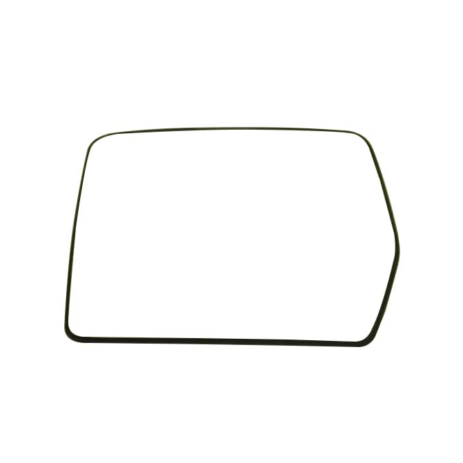 FORD F150 Side Mirror Glass Replacement (2004-2014) - Heated Chrome Flat Door Mirror with Plate - Compatible with Pickup Truck Models - Perfect for Winter Driving & Enhanced Visibility