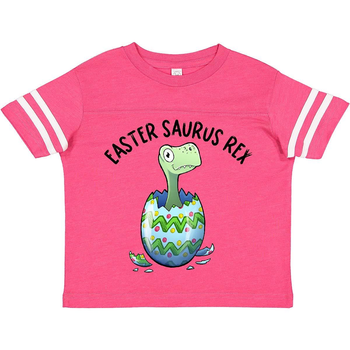 Inktastic Easter Saurus Rex Dinosaur Hatching Easter Egg Toddler T-Shirt - Cute Dino Graphic Tee for Boys & Girls - Perfect for Easter Outfits, Birthday Parties & Playdates
