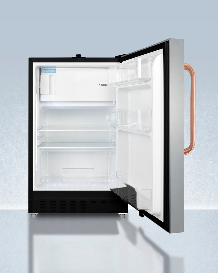 Accucold 20-Inch Wide Built-In Refrigerator Freezer - ADA Compliant, Stainless Steel (ADA302BRFZSSTBC) - Perfect for Small Kitchens, Offices, and ADA-Compliant Spaces