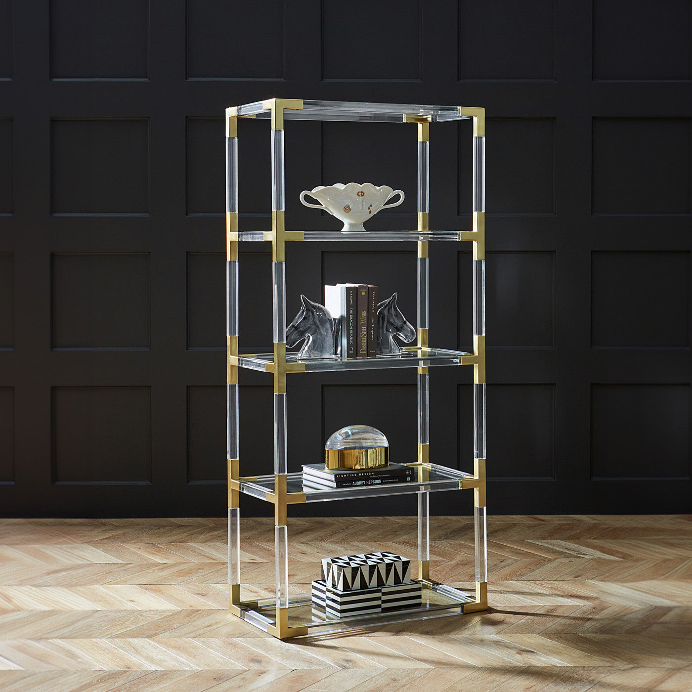 Jacques Etagere Shelf - Modern Wooden Bookcase with 5-Tier Storage for Living Room, Bedroom & Office - Perfect for Organizing Books, Decor & Essentials