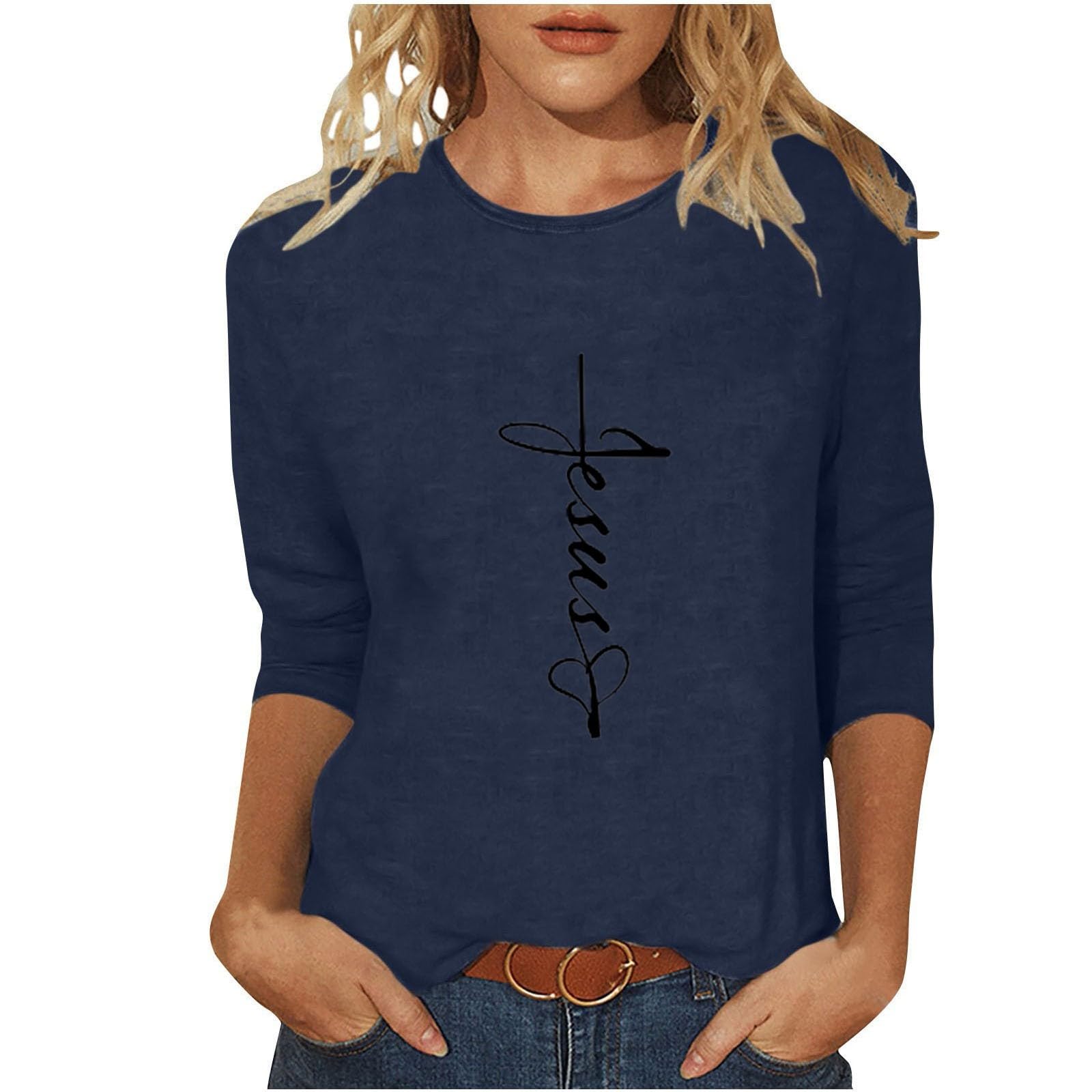 2024 Prime Day Deals | Women's Navy Blouses on Clearance Sale - Casual & Office Wear for Everyday Style