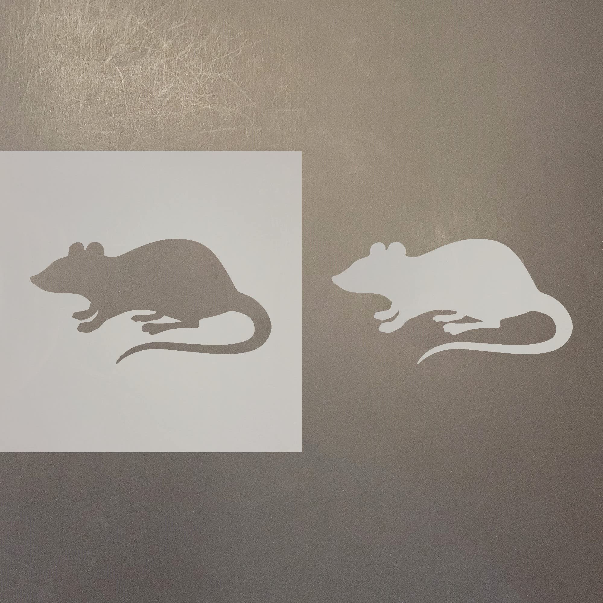 Rat Reusable Mylar Stencil for Painting & DIY Crafts - 4 Inch Durable Plastic Template for Wood Burning, Fabric Printing & Home Decor Projects