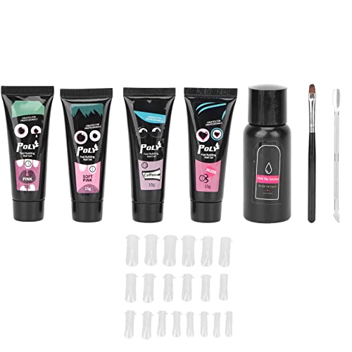 Professional Fiberglass Nail Extension Gel Kit - Complete Home Salon Set with Nail Tip Brush, Slip Solution & Cuticle Pusher | Perfect for DIY Manicures, Nail Art & Salon-Quality Extensions at Home