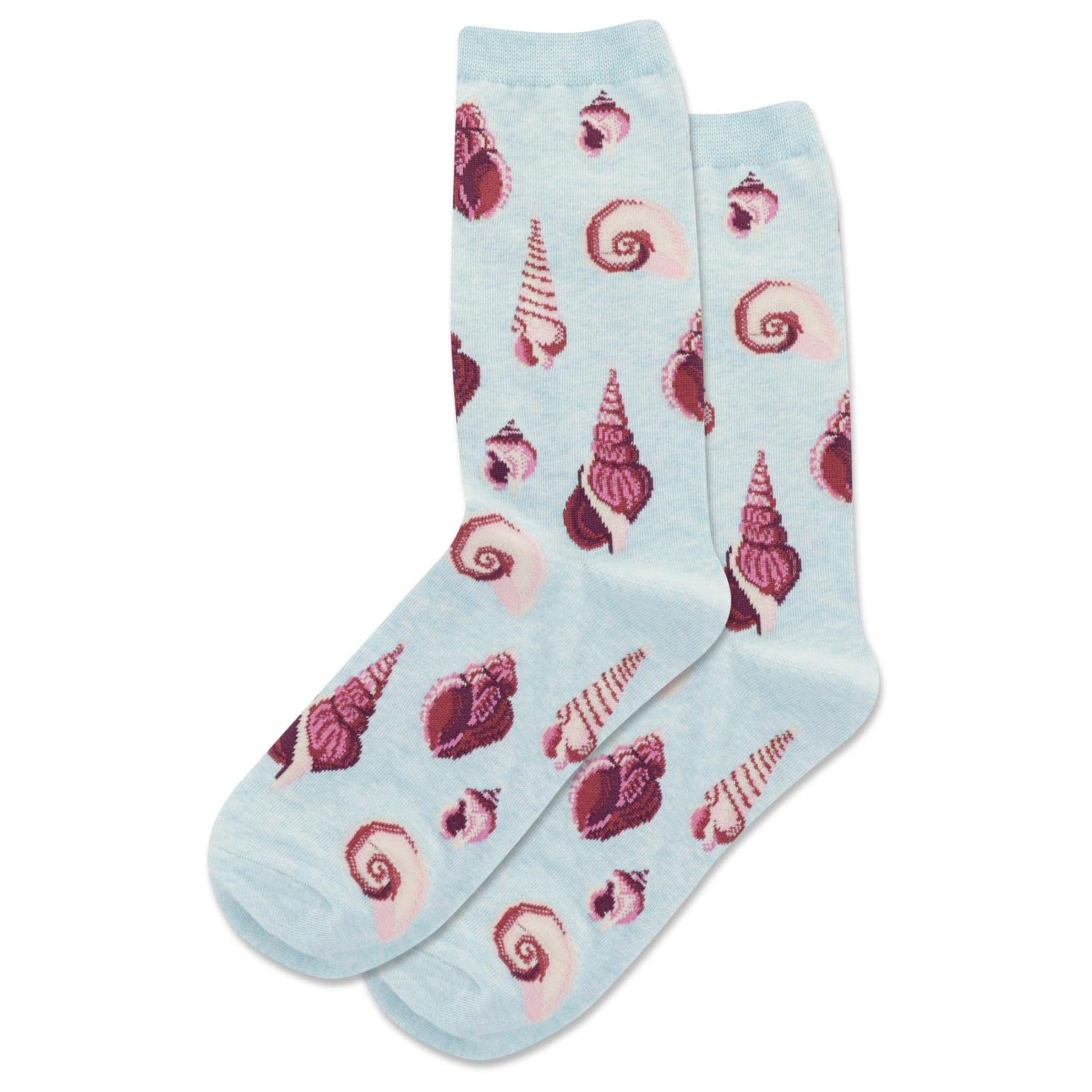 Hotsox Women's Shells Crew Socks 1 Pair - Comfortable Casual Socks for Women Size 9-11 - Perfect for Work, Gym & Everyday Wear