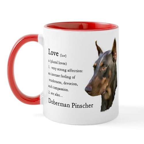 White/Red Inside - Doberman Pinscher Gifts Mug