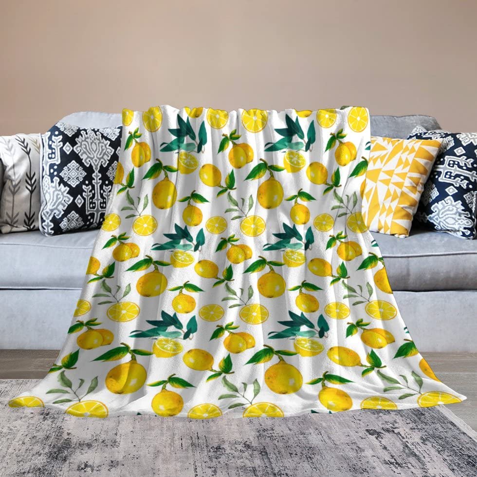 Soft Plush Lemon Blanket 40
