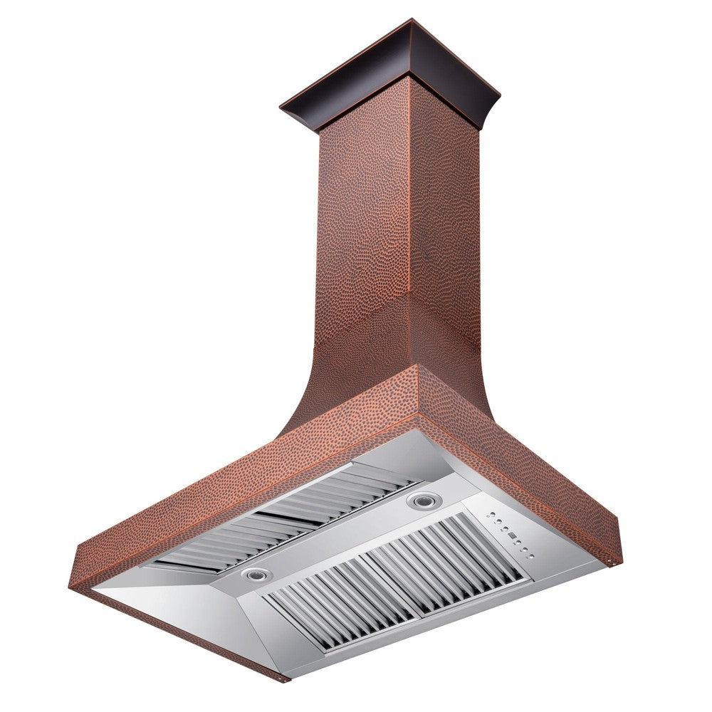 ZLINE Designer Series Hand Hammered Copper Finish Wall Range Hood (8632H) - Premium Kitchen Ventilation for Modern Homes, Perfect Over Stove, Island or Cooktop