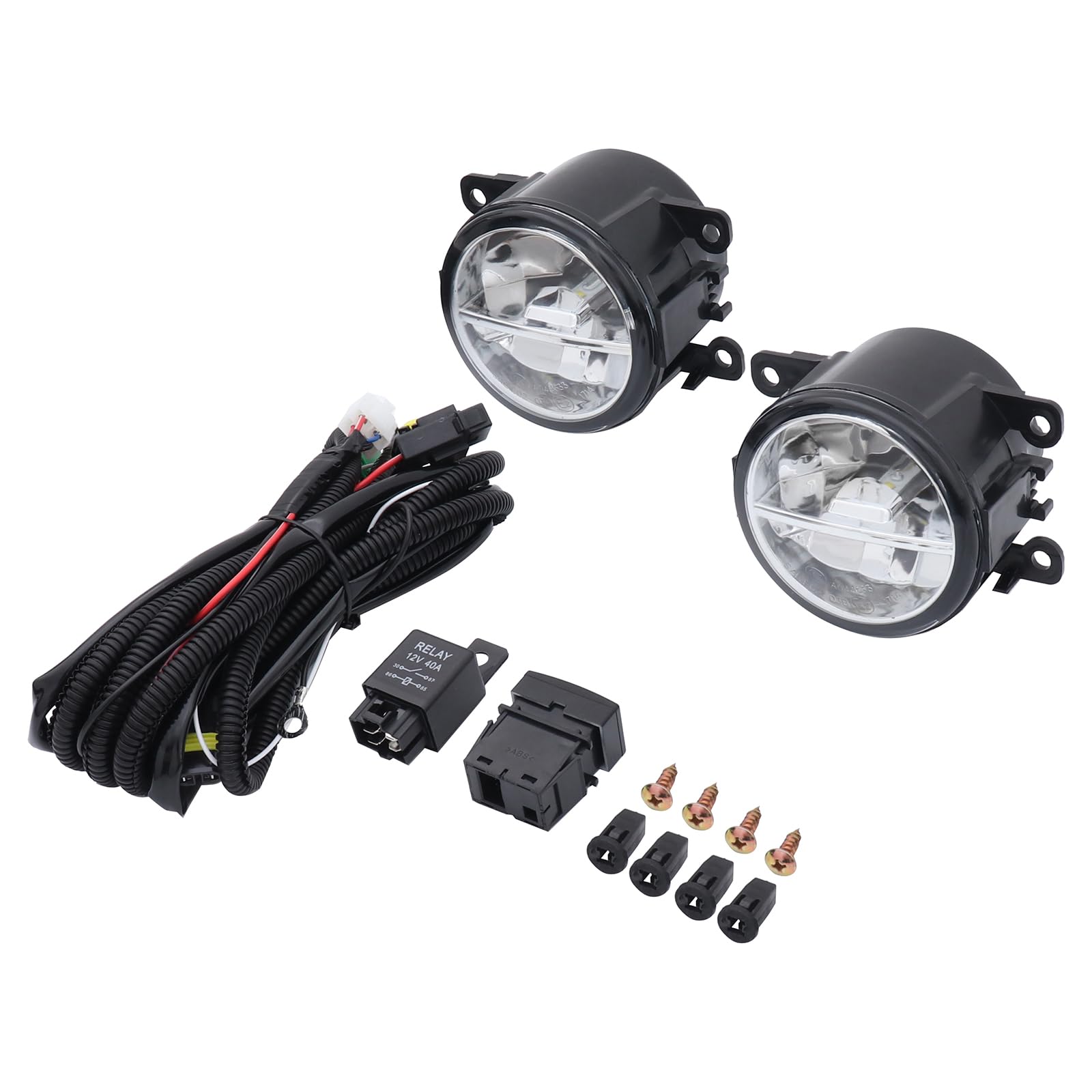 2022-2023 Honda Civic Front LED Fog Light Kit with Switch & Wiring Harness - Waterproof Driving Fog Lamps for Night Visibility & Bad Weather Safety