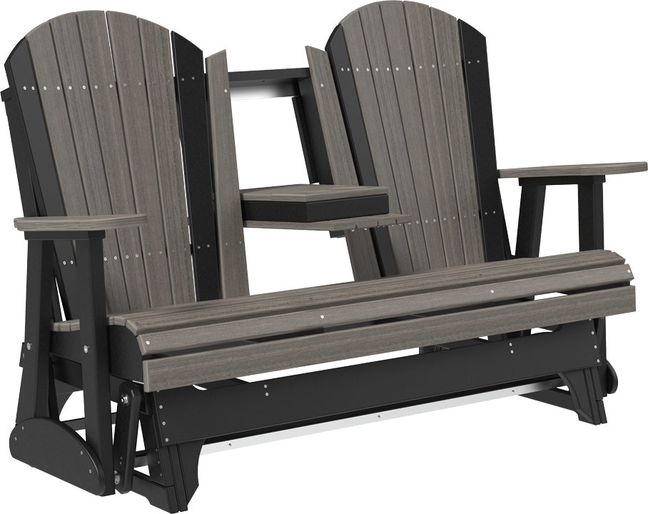 LuxCraft 5-Foot Premium Adirondack Glider Chair - Outdoor Patio Rocking Bench for Garden, Porch & Backyard Relaxation | Weather-Resistant & Comfortable Seating